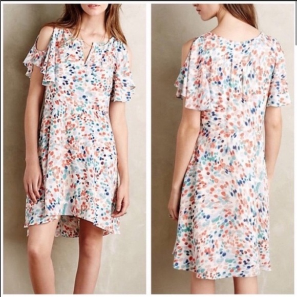 ANTHROPOLOGIE Maeve Watercolor Dot dress - Picture 1 of 11